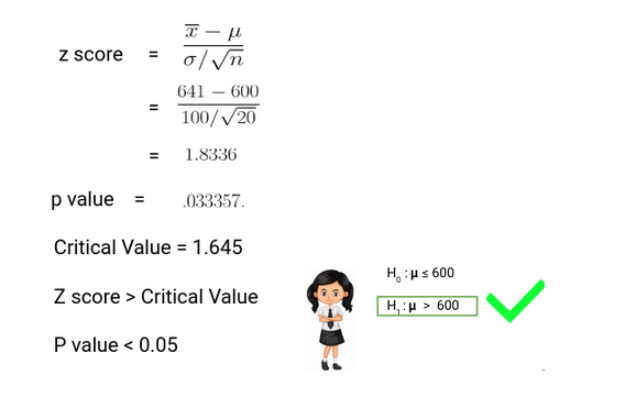 calculate p value from mean and standard deviation excel