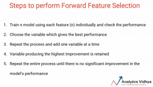 Forward Feature Selection | Implementation of Forward Feature Selection