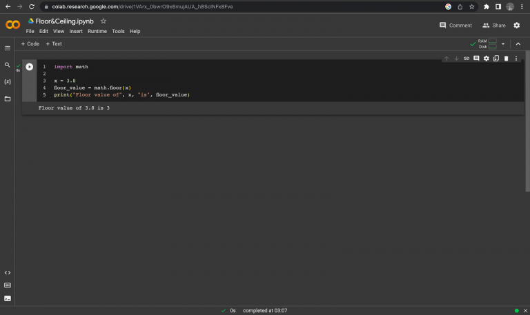 Floor and Ceiling Functions in Python | Applications and Behaviour