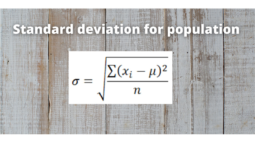 sd for population descriptive statistics