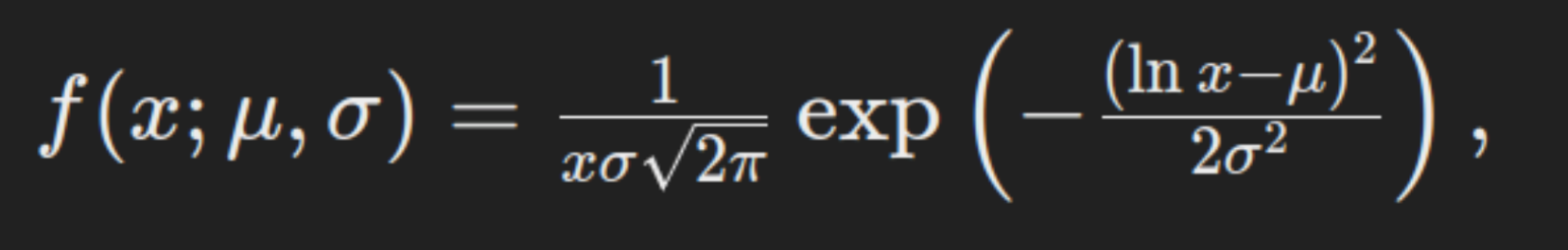 Probability Density Function | Log-normal Distribution