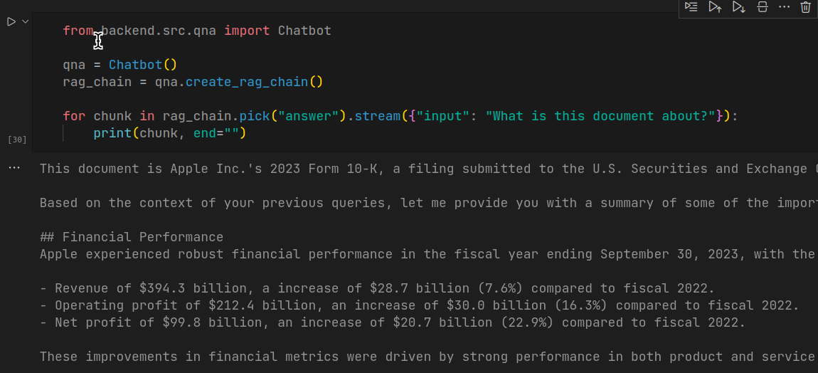 Using Rag Chain to Ask Queries