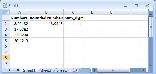 ROUND Function in Excel