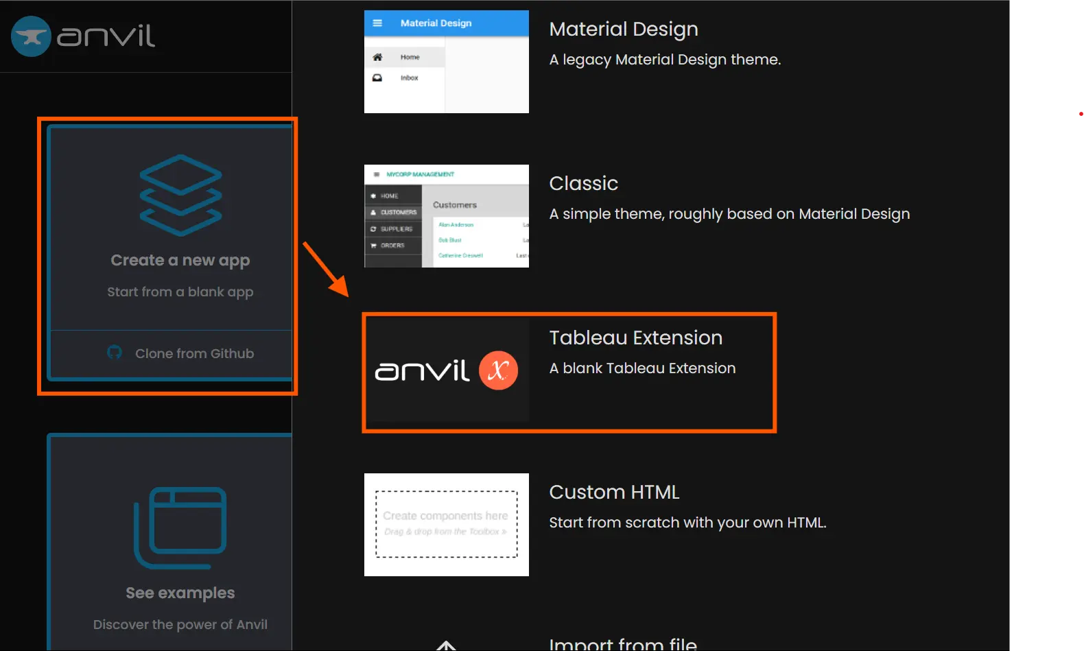 Setting up Anvil for Tableau Extension