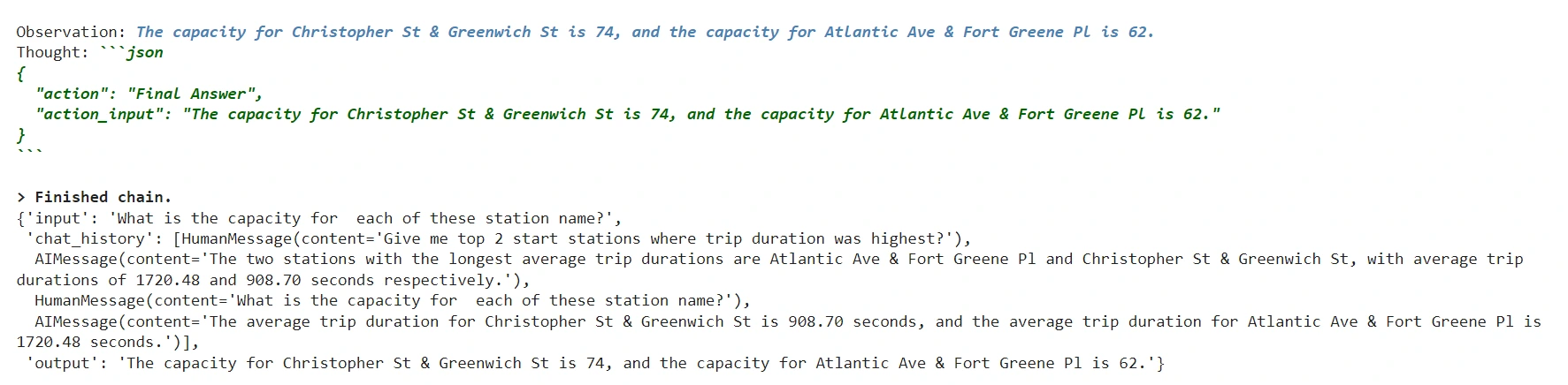 Final output for follow-up question