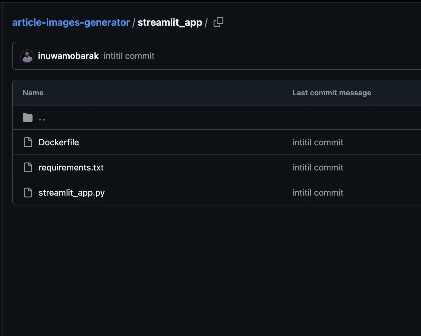 streamlit app UI directory structure