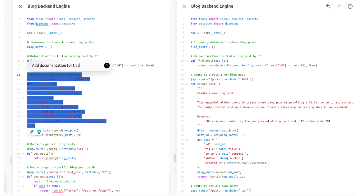 adding documentation