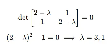 eigenvalues λ.