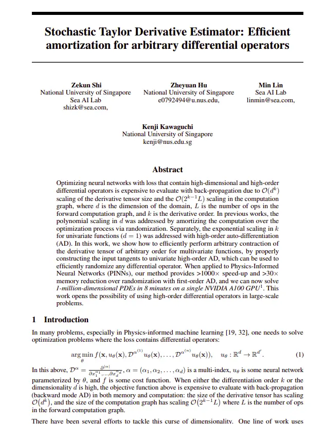 Stochastic Taylor Derivative Estimator: Efficient Amortization for Arbitrary Differential Operators