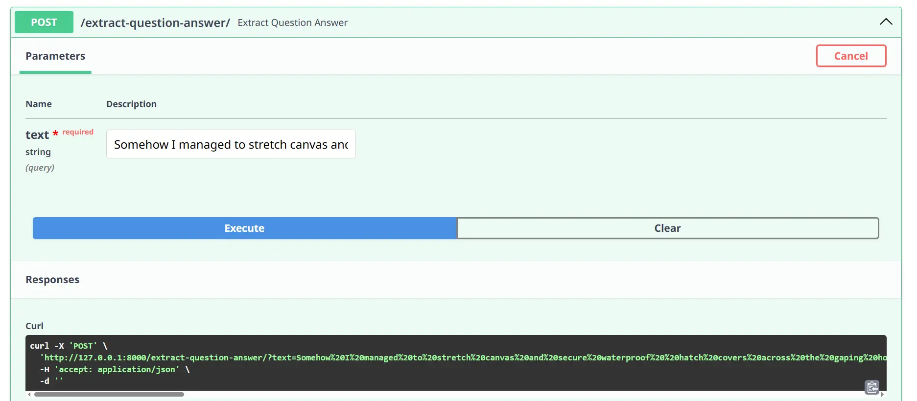 Question Answer Extraction: English Educator App API