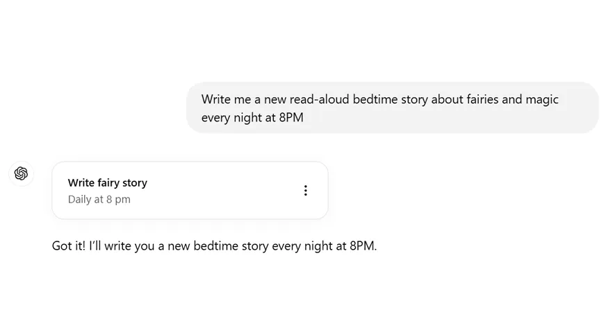 ChatGPT bedtime story