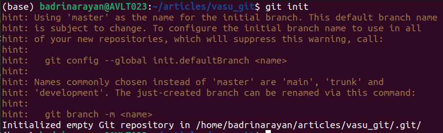 Git init