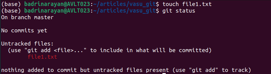 git status