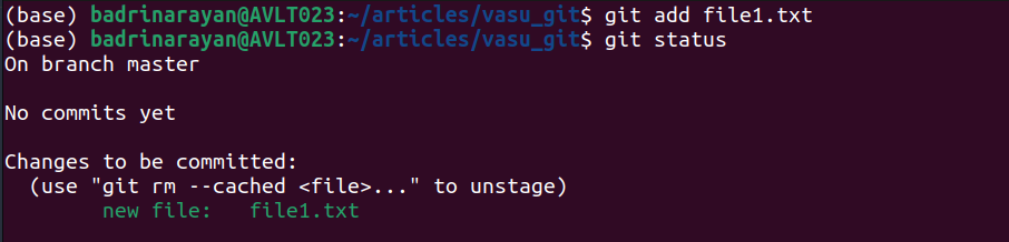 Git add