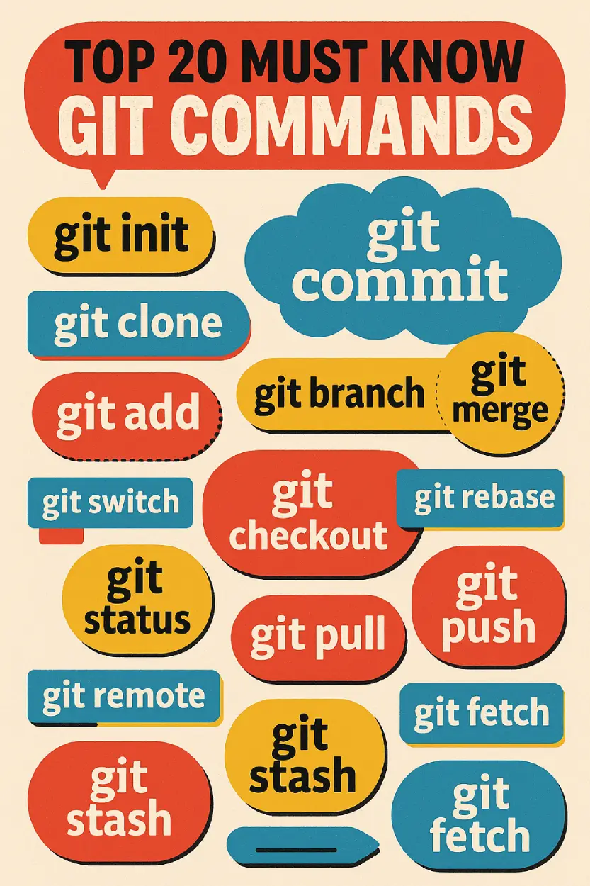 Top 20 Git commands