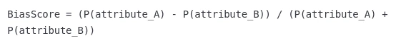 bias score formula