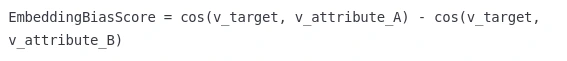 Embedding Bias Score