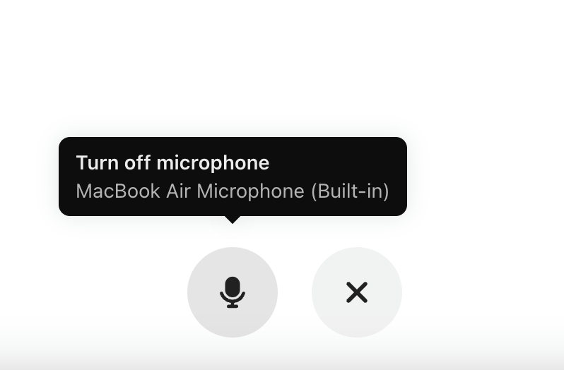 Mute/Un-mute your conversation