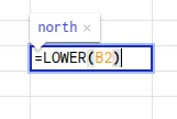 LOWER function in Excel