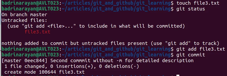 git commit