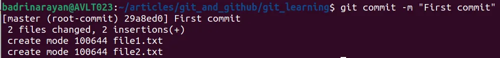 git commit