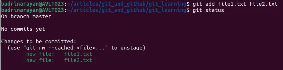 git status