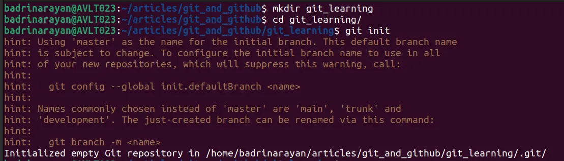 git init