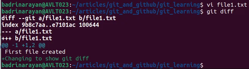 git diff