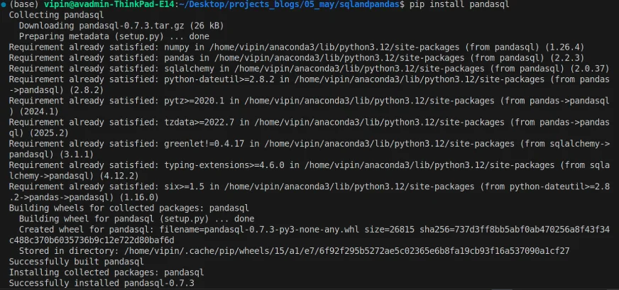 pandasql for Data Analysis