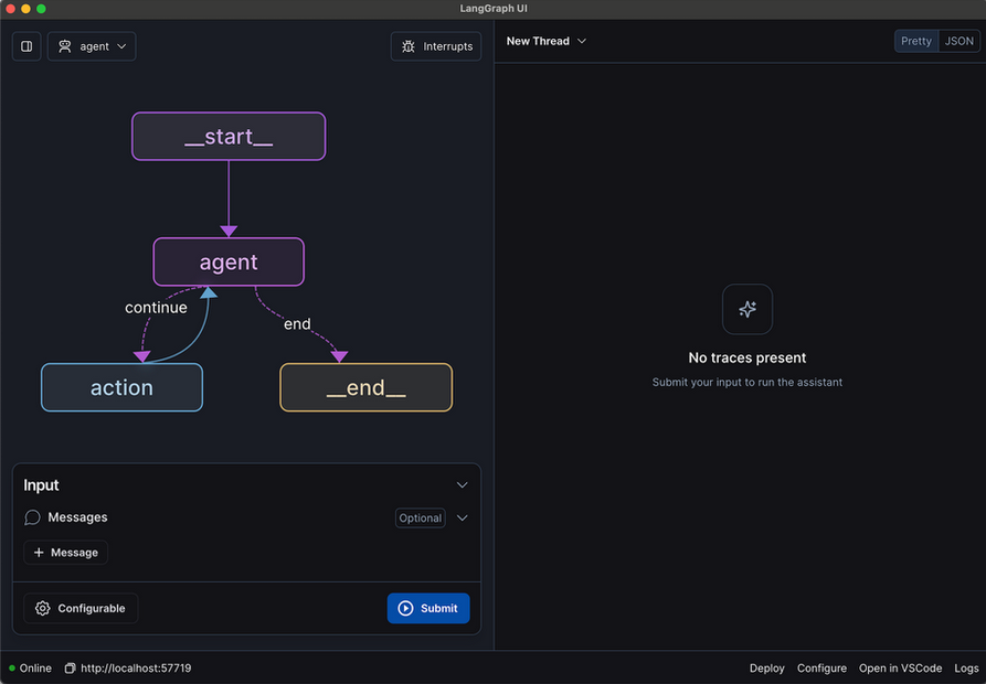 LangGraph Studio Drag-and-Drop Interface
