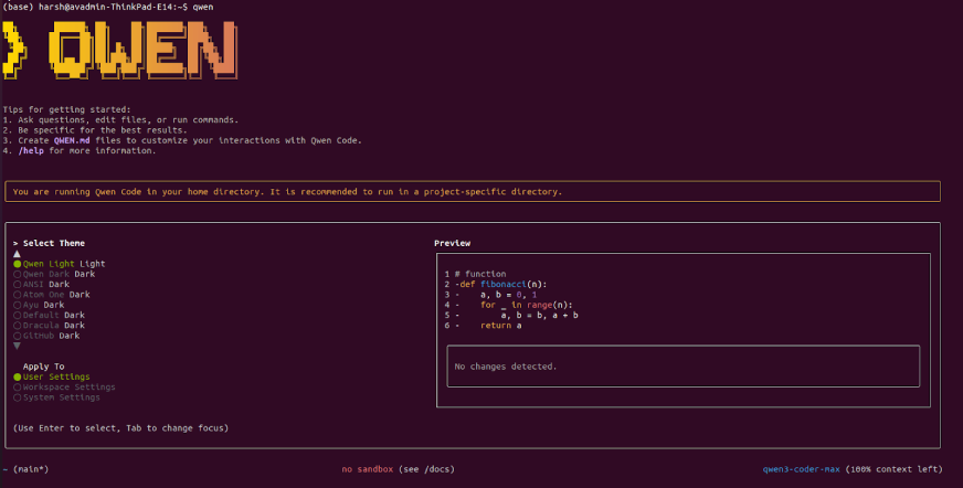 Start Coding in Qwen Coder