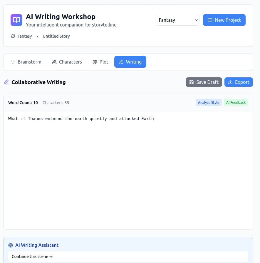 AI Writing Workshop Response