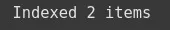 Indexed items