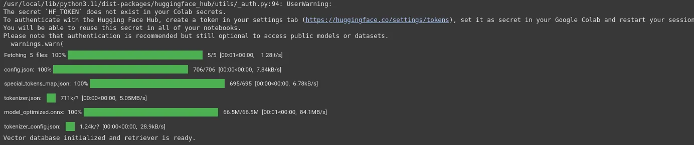 Vector Database Initialized