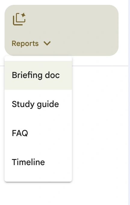 Reports | NotebookLM Feature