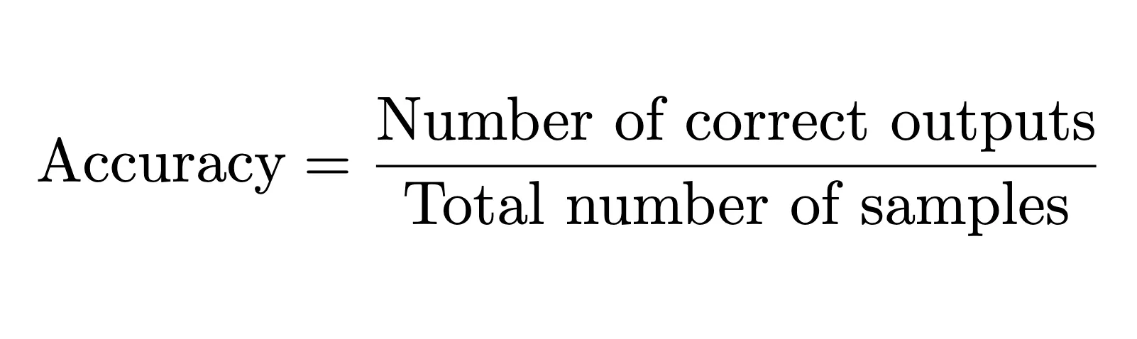 Accuracy Formula