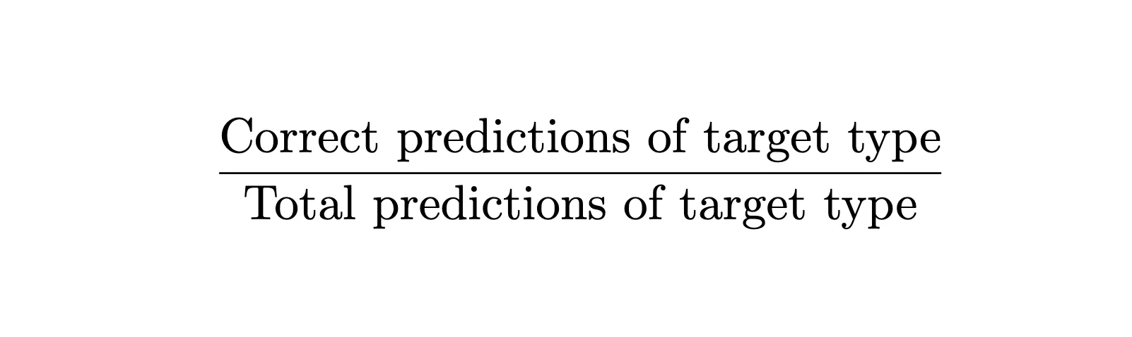 Actual Correct Predictions Formula