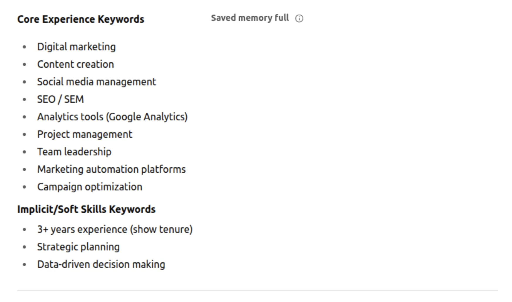 ChatGPT Prompt for resume