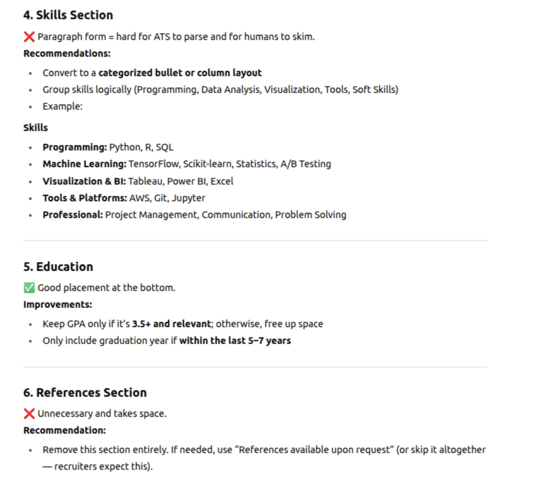ChatGPT Prompt for resume