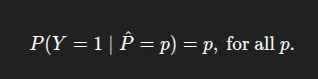 Perfect calibration condition for a binary classifier

