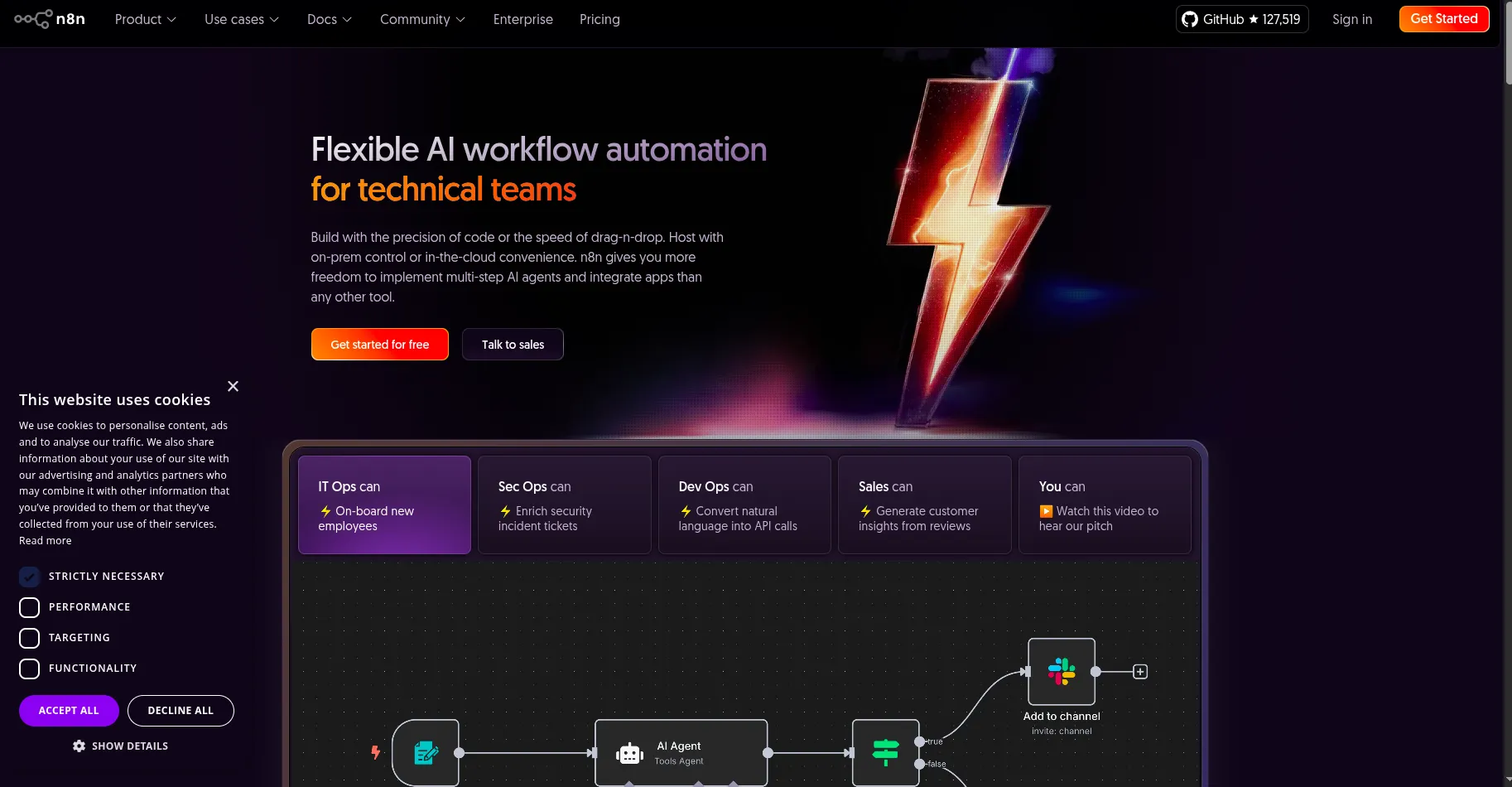 n8n home page