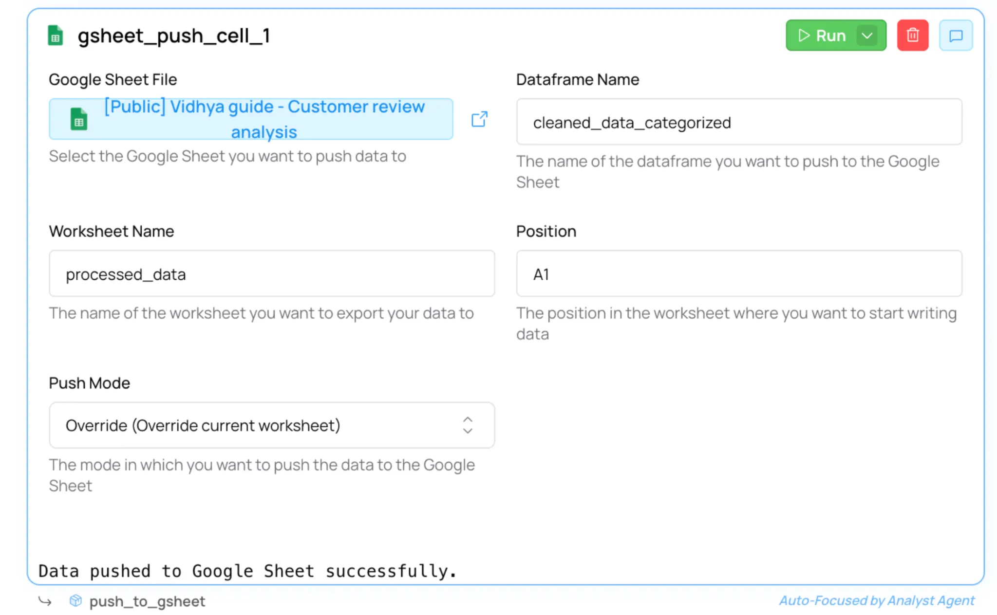 Fabi.ai sentiment data analysis