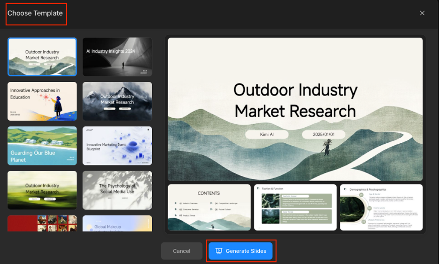 Generating PPT from Scratch