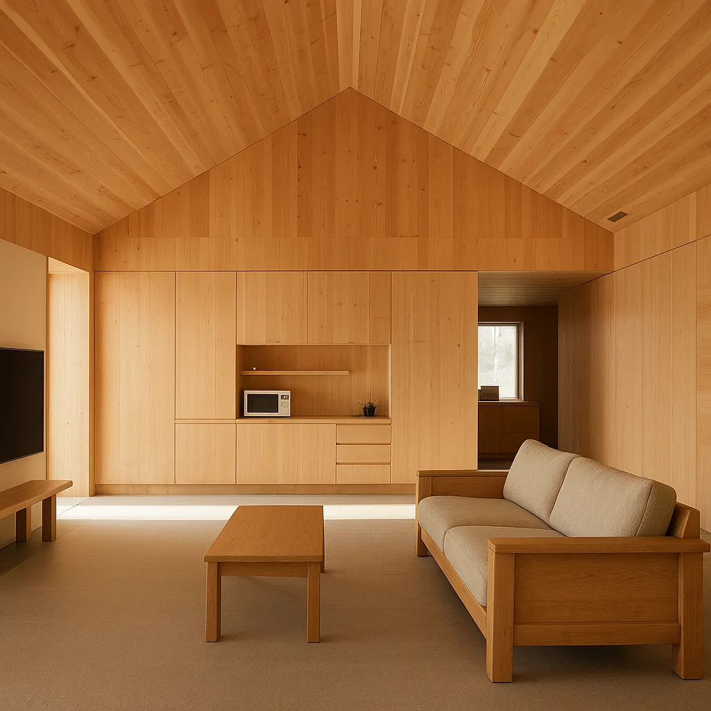 TV and couch being placed