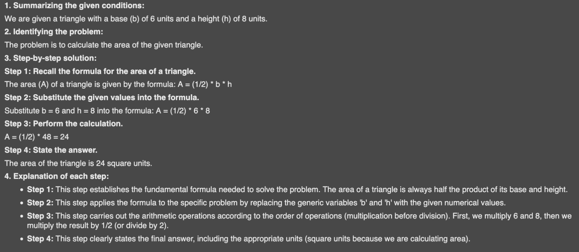Arithmetic breakdown