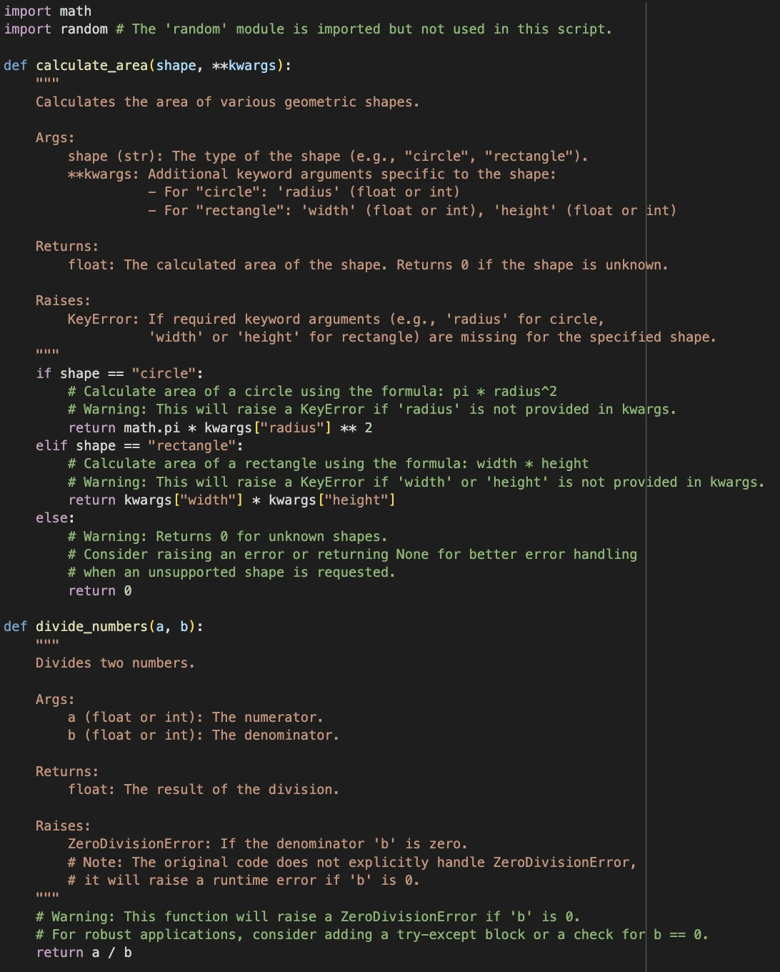 Documented Code
