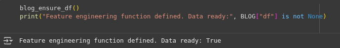 Defining feature engineering function