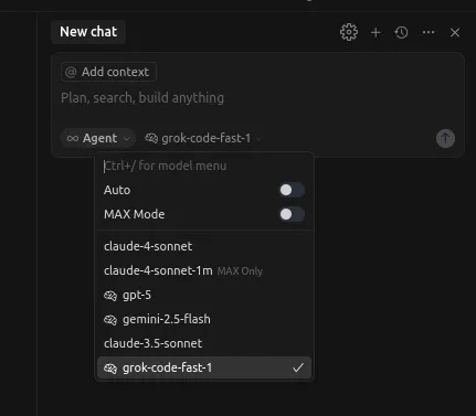 Accessing Grok Code Fast 1