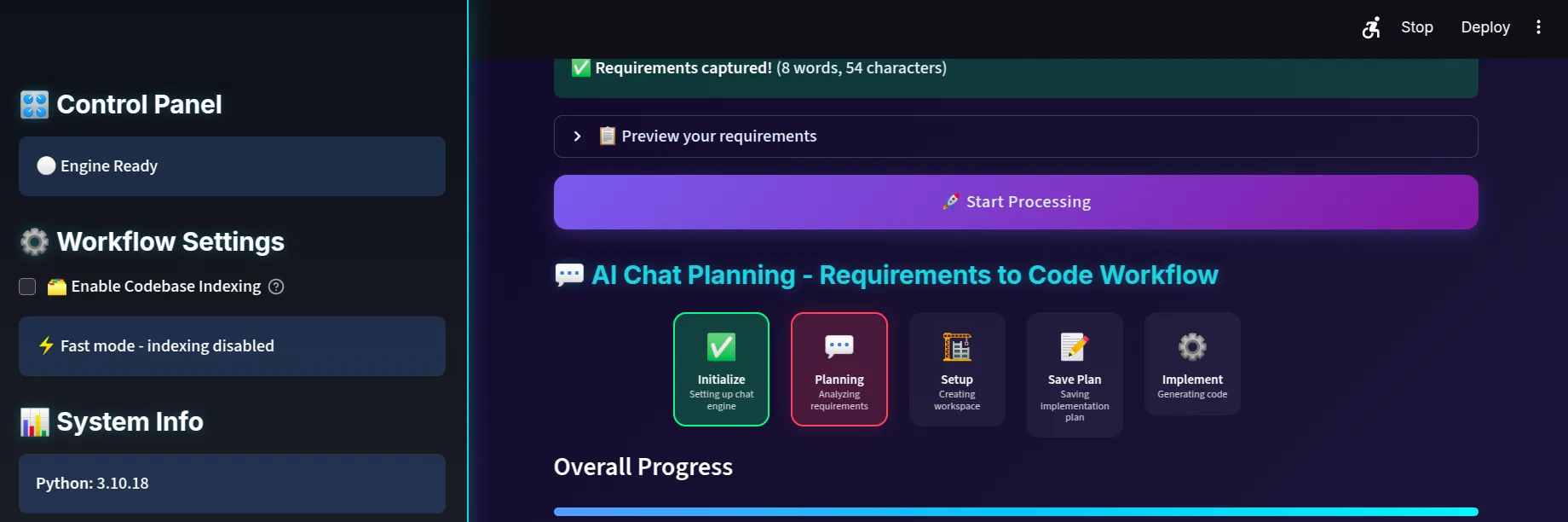 AI chat planning