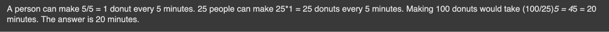Reasoning response